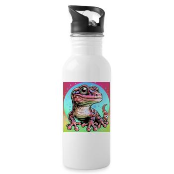 Gecko - Water bottle with straw - white - Right