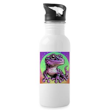 Gecko - Water bottle with straw - white - Right