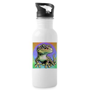 Gecko - Water bottle with straw - white - Right