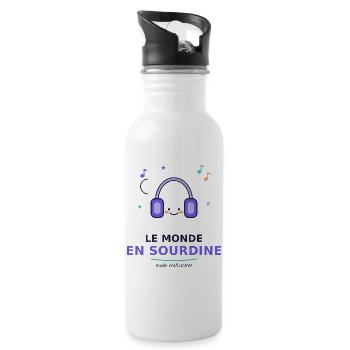 Le Monde En Sour­dine - Chill Actif - Gourde avec paille intégrée - blanc - Droite