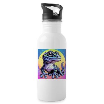 Gecko - Water bottle with straw - white - Right