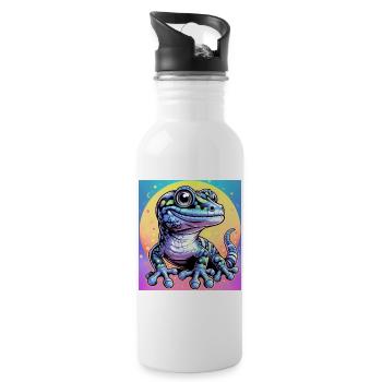 Gecko - Water bottle with straw - white - Right
