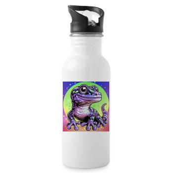 Gecko - Water bottle with straw - white - Right