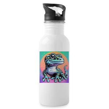 Gecko - Water bottle with straw - white - Right