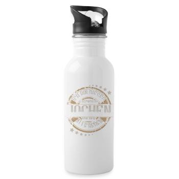 Jochen - Trinkflasche mit integriertem Trinkhalm - Weiß - Rechts