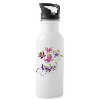 Bouquet August - Water bottle with straw - white - Right