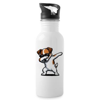 Pasteur de Russell Terrier - Gourde avec paille intégrée - blanc - Droite