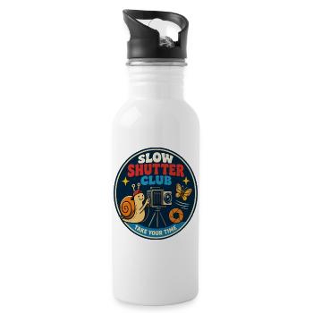 Slow Shutter Club for Photography Fans - Water bottle with straw - white - Right
