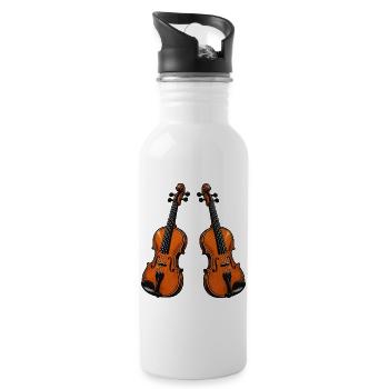 Violin Violin - Water bottle with straw - white - Right