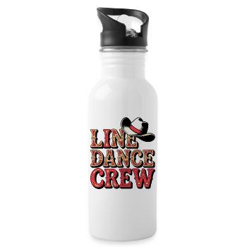 Line Dance Group - Water bottle with straw - white - Right