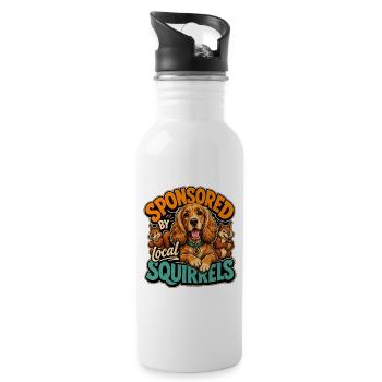 English Cocker Spaniel - Water bottle with straw - white - Right