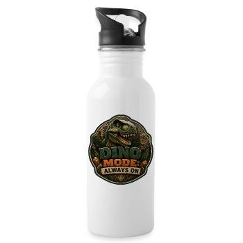 Mode Dino : Toujours activé - Gourde avec paille intégrée - blanc - Droite