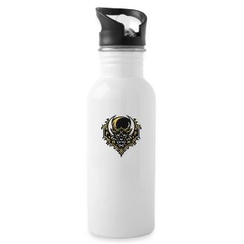 Dragon crown with runic ornaments - Water bottle with straw - white - Right