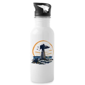 Clay Hirtshals - Gourde avec paille intégrée - blanc - Droite
