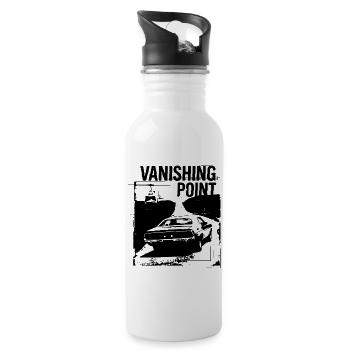 Verschwindungspunkt - Trinkflasche mit integriertem Trinkhalm - Weiß - Rechts