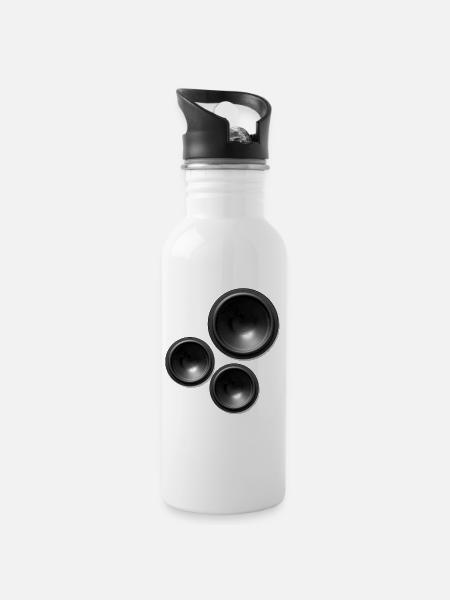 speaker speakers - Water bottle with straw - white