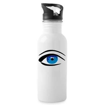 oeil - Gourde avec paille intégrée - blanc - Droite