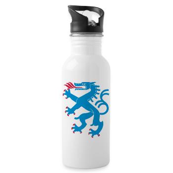 ingolstadt panther klein - Trinkflasche mit integriertem Trinkhalm - Weiß - Rechts