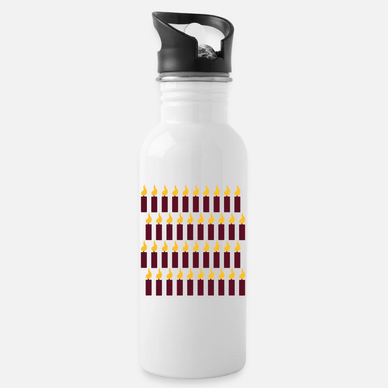 40.Geburtstag - Trinkflasche mit integriertem Trinkhalm - Weiß