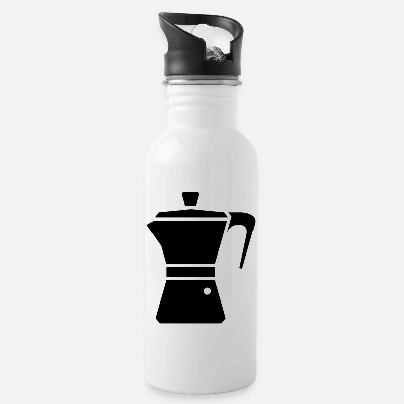 bialetti kaffee espressokanne - Trinkflasche mit integriertem Trinkhalm - Weiß