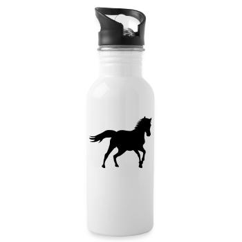 Pony équitation Rider - Gourde avec paille intégrée - blanc - Droite