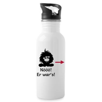 Nööö er wars Monster Smuffel - Trinkflasche mit integriertem Trinkhalm - Weiß - Rechts