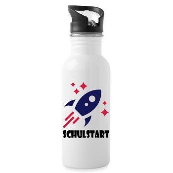 Schulstart - Trinkflasche mit integriertem Trinkhalm - Weiß - Rechts
