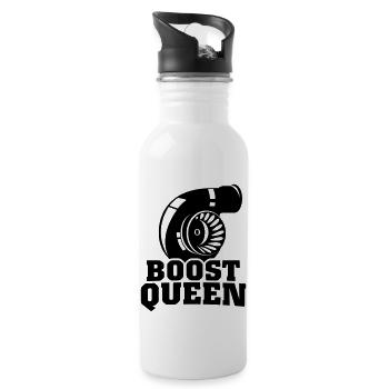 Boost Queen - Trinkflasche mit integriertem Trinkhalm - Weiß - Rechts
