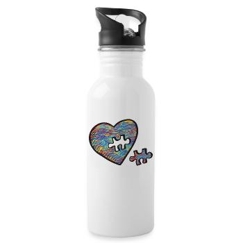 A Matter of the Heart I A Heart for Eva I Undine Syndrome - Water bottle with straw - white - Right