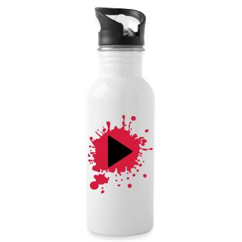 Play - Player - Musik - Trinkflasche mit integriertem Trinkhalm - Weiß - Rechts