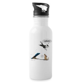Border collie Agility / fast dog troubles - Water bottle with straw - white - Right