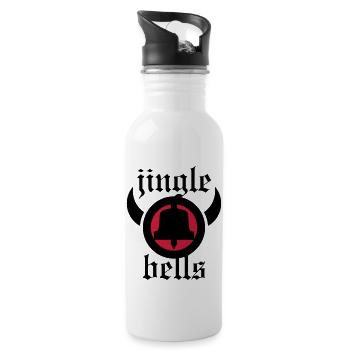jingle bells rock - Trinkflasche mit integriertem Trinkhalm - Weiß - Rechts