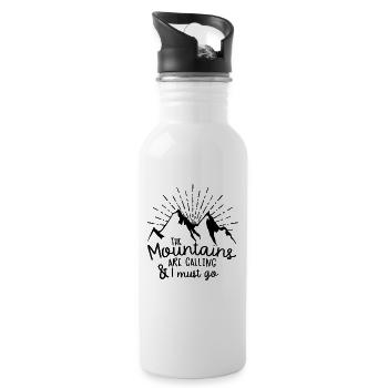 Camping camping - Water bottle with straw - white - Right