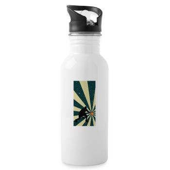 Basketball Basketballer Basketballmannschaft - Trinkflasche mit integriertem Trinkhalm - Weiß - Rechts