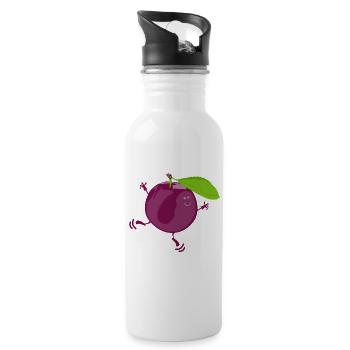 Mr. Plum - Water bottle with straw - white - Right