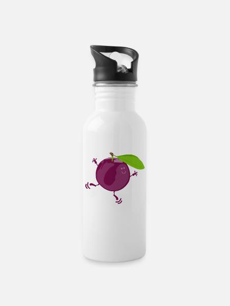 M. Plum - Gourde avec paille intégrée - blanc