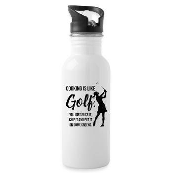 Golf golfeur golf parcours golfeur drôle - Gourde avec paille intégrée - blanc - Droite