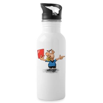 Funny referee gift - Water bottle with straw - white - Right