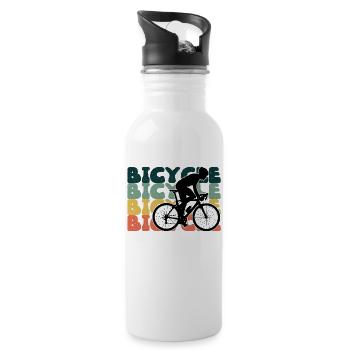 Bicycle Cycling Bicycle Tour Cycling - Water bottle with straw - white - Right