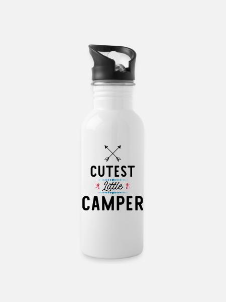 campeur - Gourde avec paille intégrée - blanc