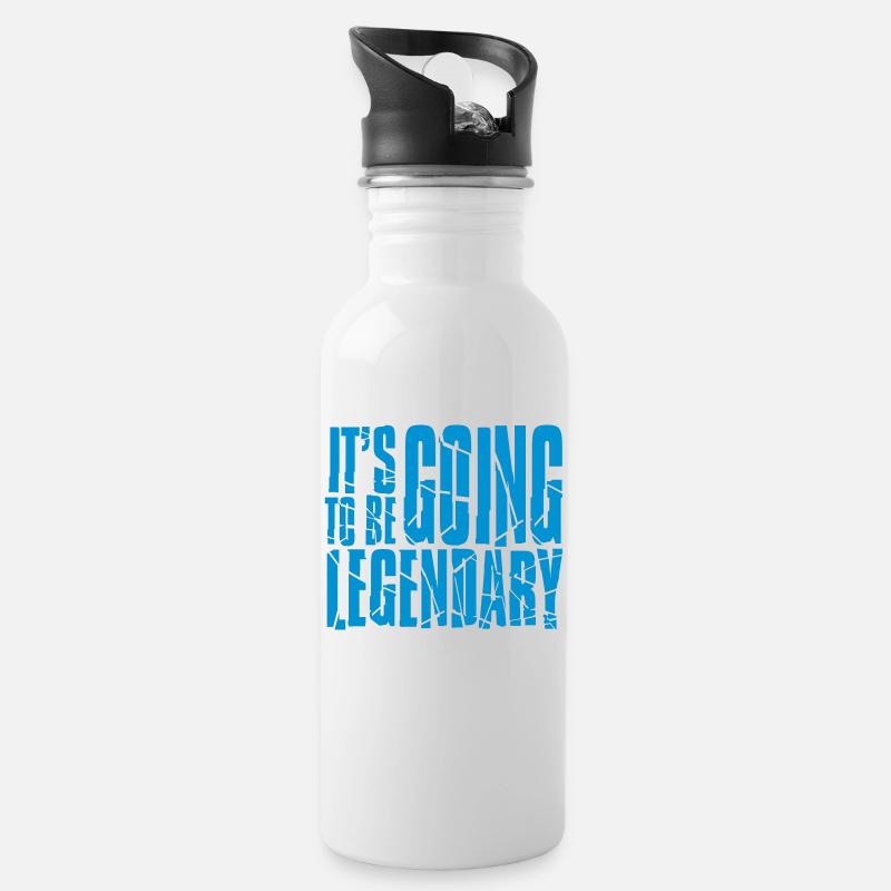 it's going to be legendary II - Trinkflasche mit integriertem Trinkhalm - Weiß