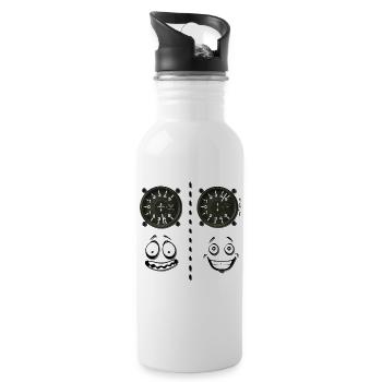 Vario feelings - Water bottle with straw - white - Right