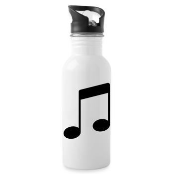note_icon - Trinkflasche mit integriertem Trinkhalm - Weiß - Rechts