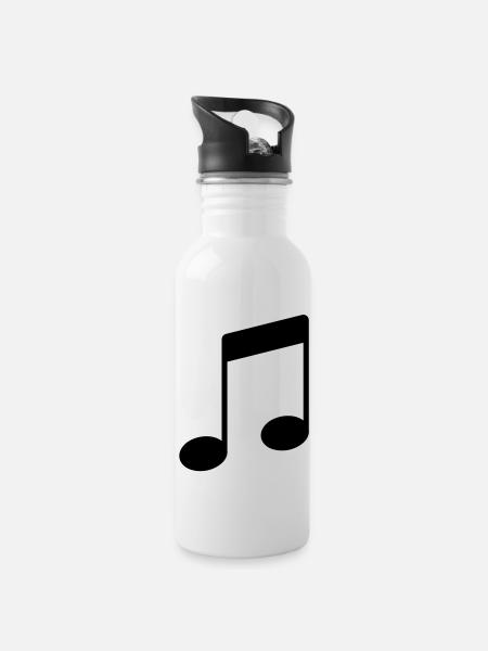 note_icon - Water bottle with straw - white