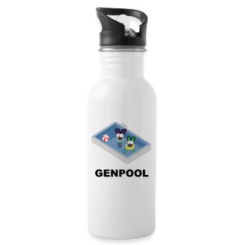 Gene Pool Biology Shirt - Water bottle with straw - white - Right