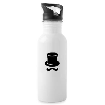 Zauberer Cylinder - Trinkflasche mit integriertem Trinkhalm - Weiß - Rechts