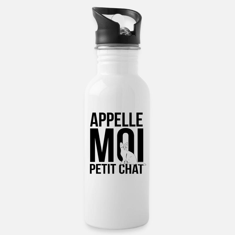 APPELLE MOI PETIT CHAT - Gourde avec paille intégrée - blanc