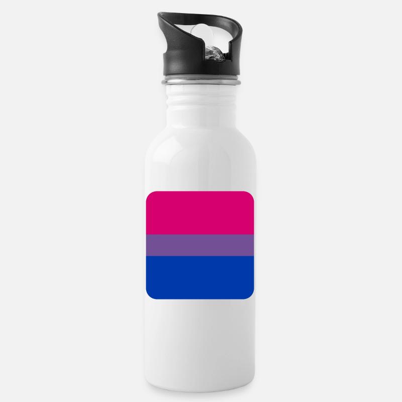 BI [flag].png - Trinkflasche mit integriertem Trinkhalm - Weiß