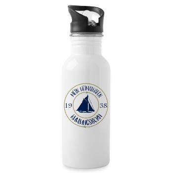 Kühlungsborn my home port gift - Water bottle with straw - white - Right