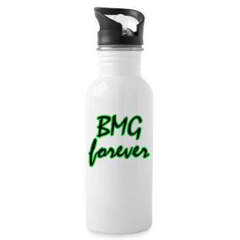 BMG forever - Trinkflasche mit integriertem Trinkhalm - Weiß - Rechts